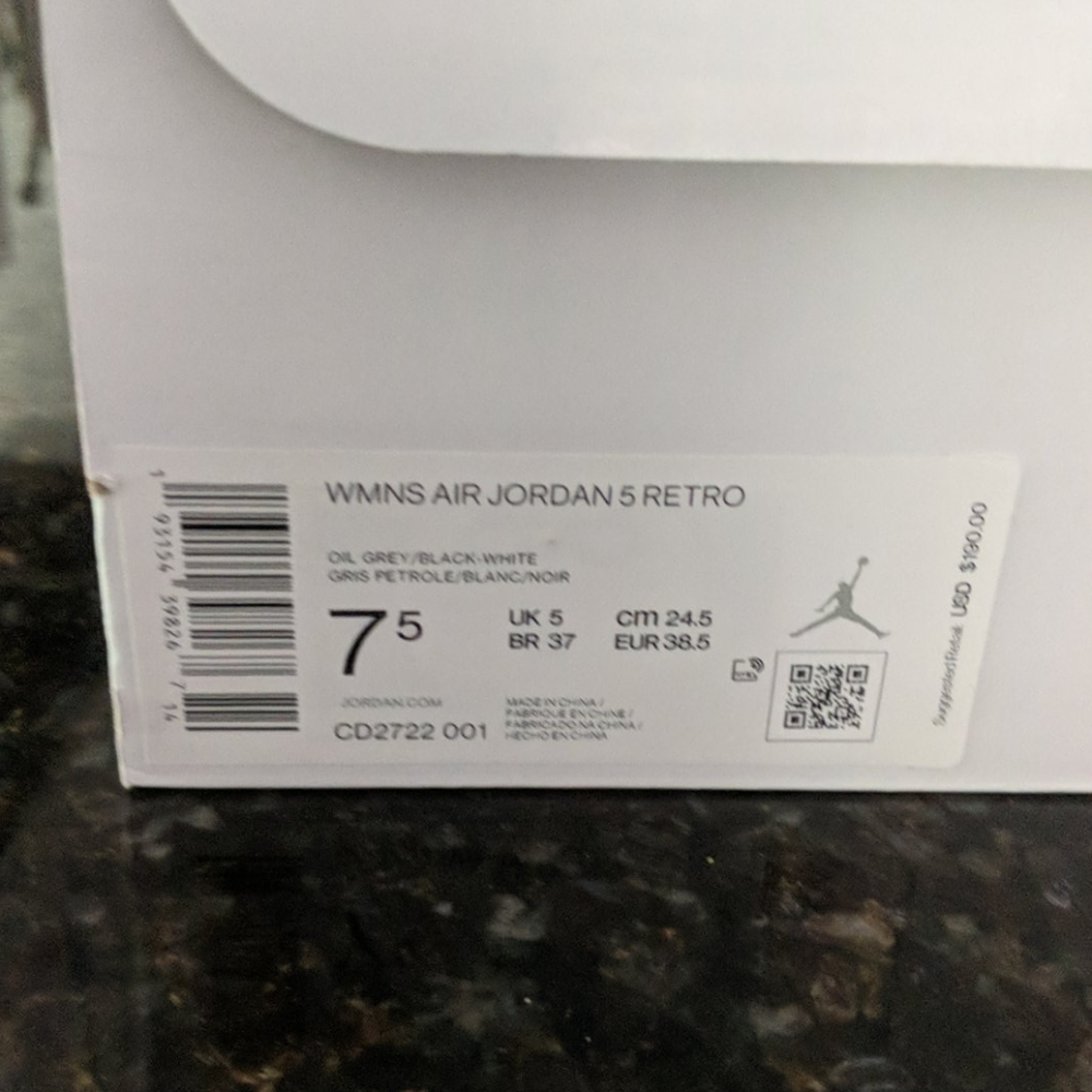 (SOLD) Air Jordan 5 Retro "Oil Grey" Women's - Picture 5 of 5